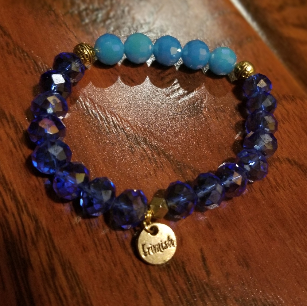 Blue Beaded Bracelet